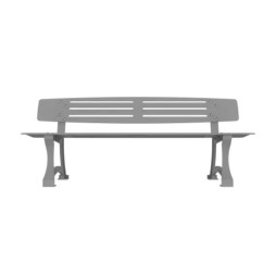 Banc de ville en métal ajouré coloris gris alu