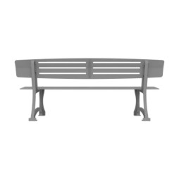 Banc métallique finition gris alu