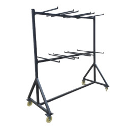 Chariot de transport sur roulette pour chaises pliantes