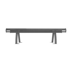 Banquette métallique gris alu 9006