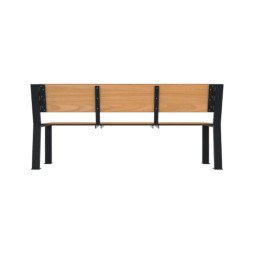 Banc de ville structure métallique gris anthracite et assise HPL plein