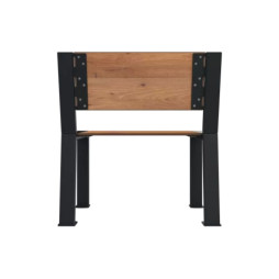Fauteuil extérieur structure acier gris anthracite et HPL plein