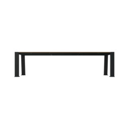 Banquette de ville en acier gris anthracite et HPL plein