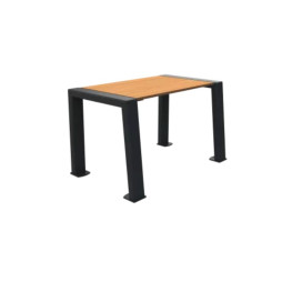 Banquette individuelle en acier et HPL plein coloris teck