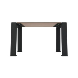 Piètement en acier gris anthracite de la banquette individuelle
