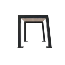 Structure métallique gris anthracite de la banquette HPL
