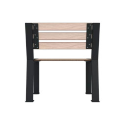 Banc HPL avec structure acier anthracite