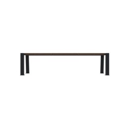 Banquette en acier et compact HPL