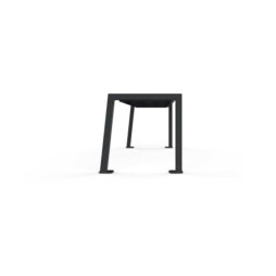 Structure métallique gris anthracite de la banquette urbaine