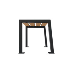Structure métallique gris anthracite de l'assise urbaine en HPL