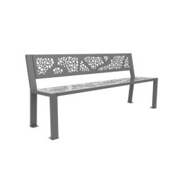 Banc métallique gris alu RAL 9006