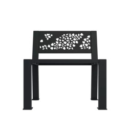 Fauteuil urbain métal découpe laser anthracite