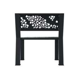 Banc individuel contemporain en acier RAL 7016