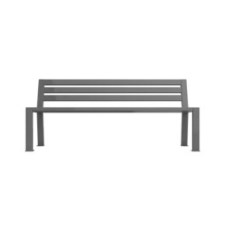 Banc urbain métal finition gris alu