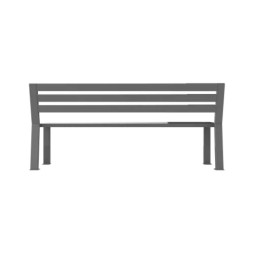 Banc de jardin en acier coloris gris RAL 9006