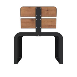 Fauteuil etérieur structure acier et assise lames compact