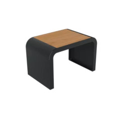Banquette individuelle en HPL lames finition teck