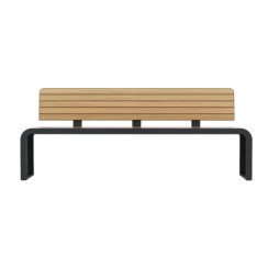 Banc urbain en stratifié chêne clair espect lames