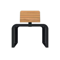 Banc 1 place compact effet lames teck