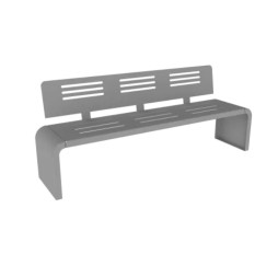 Banc métallique finition ajouré gris alu