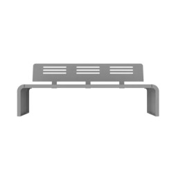 Banc urbain en métal ajouré gris 9006