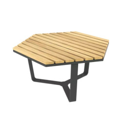 Table basse en bois extérieur collectivité