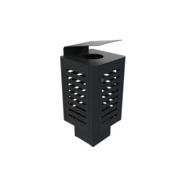 Poubelle publique en acier gris anthracite