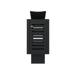 Poubelle de ville avec toit en métal anthracite