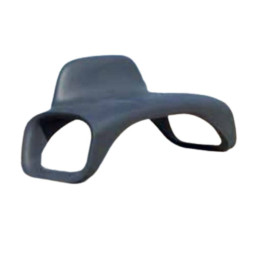 Banc public design en polyéthylène gris foncé