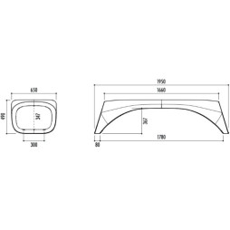 Dimensions de la banquette monobloc plastique