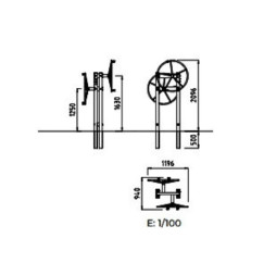Dimensions du module de parcours sportif pour aînés