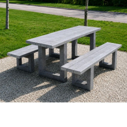 Table picnic pour collectivités en plastique recyclé