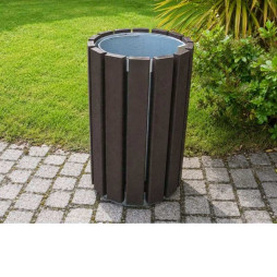 Poubelle de ville en plastique recyclé