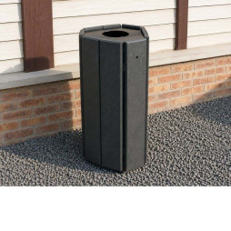 Corbeille publique en plastique recyclé