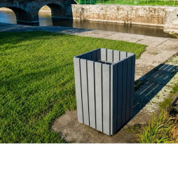 Poubelle de ville en plastique recyclé