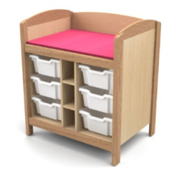 Meuble pour change rose framboise pour crèches