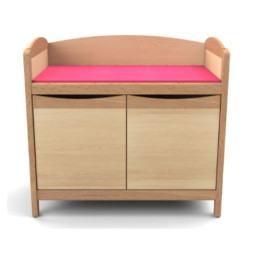Meuble à langer pour crèche avec rangement fermé
