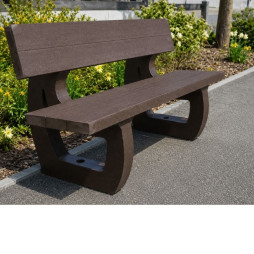 Banc pour collectivités en plastique recyclé