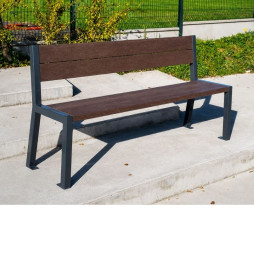 Banc public en plastique recyclé Agathe