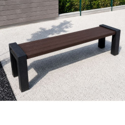 Banquette en plastique recyclé pour collectivités