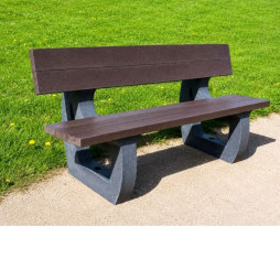 Banc urbain en plastique recyclé