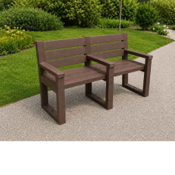 Banc public en plastique recyclé Senior
