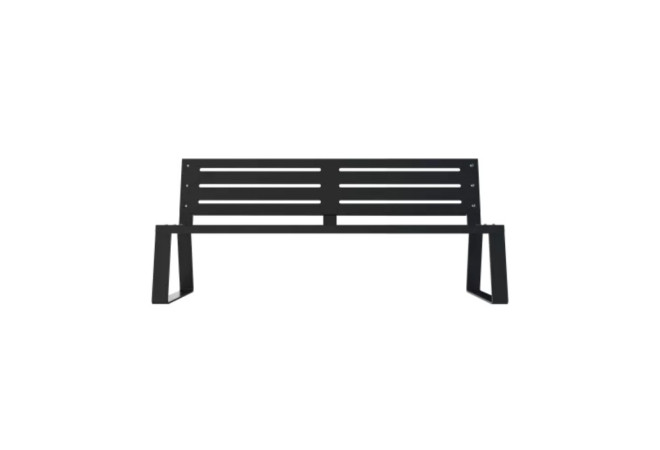 Banc urbain en acier traité anticorrosion gris anthracite