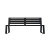 Banc urbain en acier traité anticorrosion gris anthracite