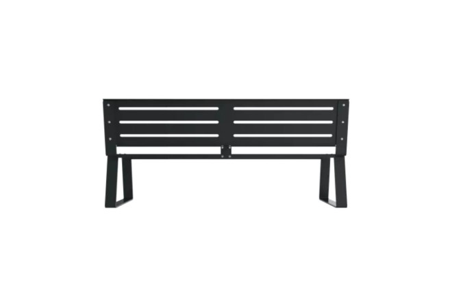 Banc collectivité métallique finition ajouré gris 7016