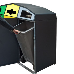 Poubelle de tri sélectif extérieur 3 bacs