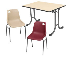 lot de 40 tables pliantes vendée et 40 chaises à coque Vanoise