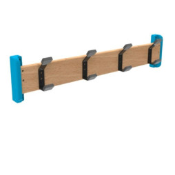 Porte manteaux 4 patères coloris bleu