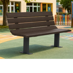 Banc d'école en plastique recyclé