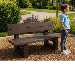 Banc extérieur en plastique recyclé pour enfants